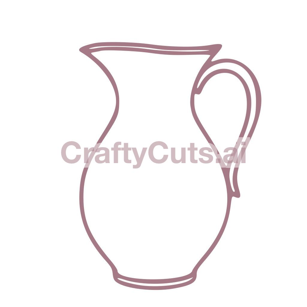 A Simple Ceramic Pitcher Design | CraftyCuts.ai